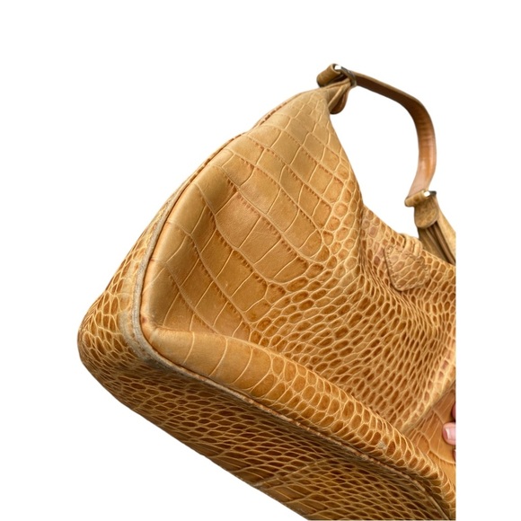 Longchamp croc embossed leather bag - Picture 8 of 11